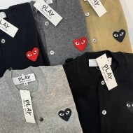 꼼데가르송 가디건 레드와펜 블랙와펜