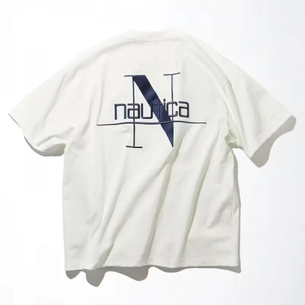 위핑,NAUTICA 노티카 재팬 아치 로고 남녀공용 반팔 티셔츠
