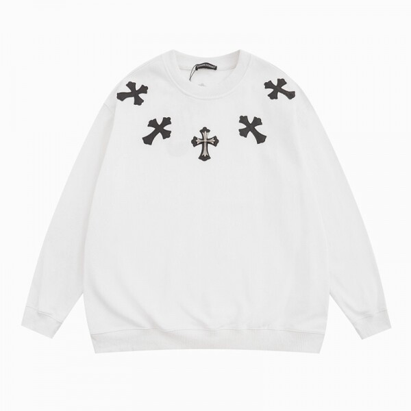 블링크,크롬 하츠 Chrome Hearts 넥 메탈 프린트 로고 디자인 코디 캐주얼 맨투맨 남여공용