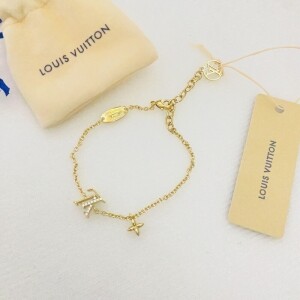 루이비통 LOUIS VUITTON LV 아이코닉 팔찌 골드 M00587