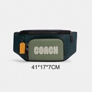 COACH 코치 트랙 벨트백 인 시그니쳐 캔버스 위드 코치 패치 C6653