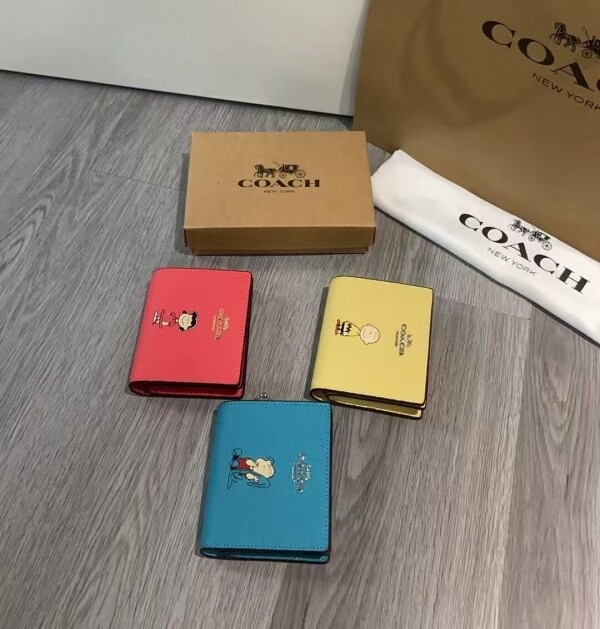 블링크,COACH 코치 X 피너츠 스냅 지갑 찰리 브라운 CBN89 CBN90 CBN91