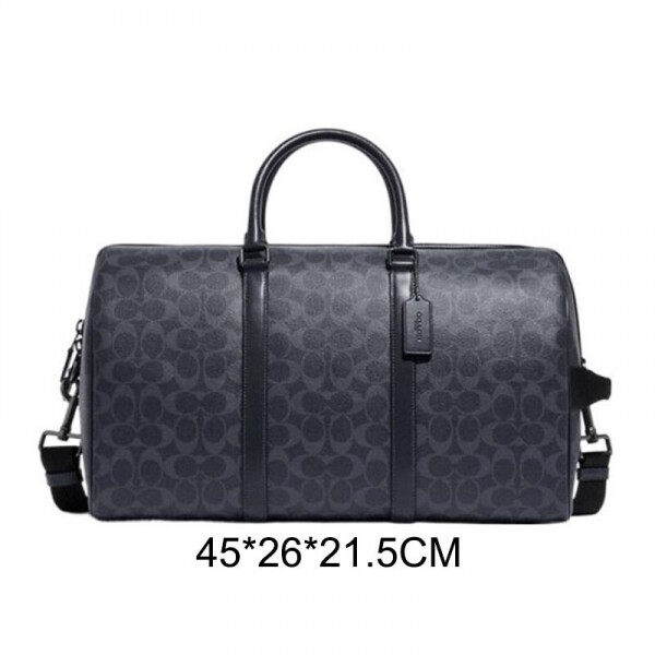 블링크,COACH 코치 시그니처 캔버스 밴처러 여행용 보스턴 가방 C5305blue