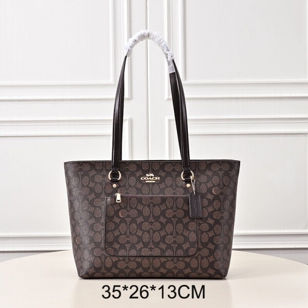 블링크,COACH 코치 여성가방 Gallery Tote 34 숄더백 토트백 쇼핑백 CAZ00black-brown