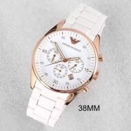 엠포리오 아르마니 알마니 AR5920 화이트 실리콘 메탈 여성 패션 손목 시계