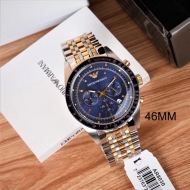 EMPORIO ARMANI 엠포리오 아르마니 남자시계 크로노그래프 청판 46mm 투톤 AR8030
