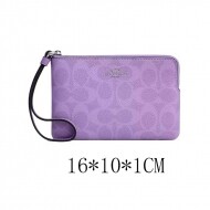 코치 코너 지퍼 리스트렛시그니처 캔버스 CAQ75purple 올리브