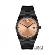 Movado 모바도 볼드 퀘스트 쿼츠 로즈 골드 선레이 다이얼 유니섹스 시계 3601244