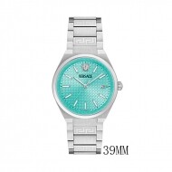 베르사체 실버 남성 아날로그 시계 V-아우리아 VE0F00225