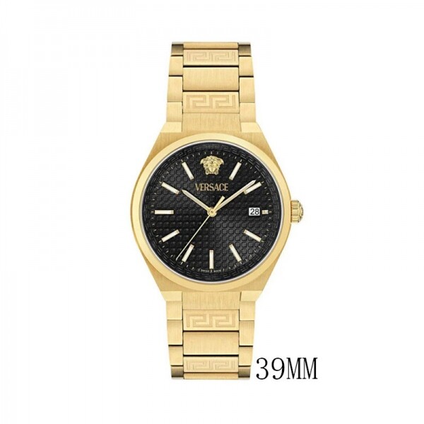 블링크,베르사체 골드 남성 아날로그 시계 V-auria VE0F00525