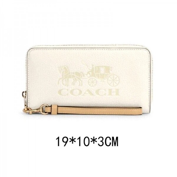 블링크,코치 COACH C3548white OS 여자 Horse And Carriage 스트랩 장지갑
