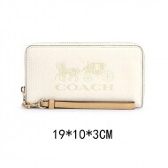 코치 COACH C3548white OS 여자 Horse And Carriage 스트랩 장지갑