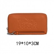 코치 COACH C3548orange OS 여자 Horse And Carriage 스트랩 장지갑