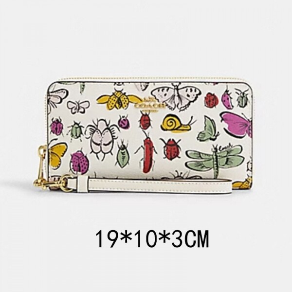 블링크,코치 COACH CR931 OS 여자 지갑 크리쳐 프린트 지퍼 가죽 장지갑