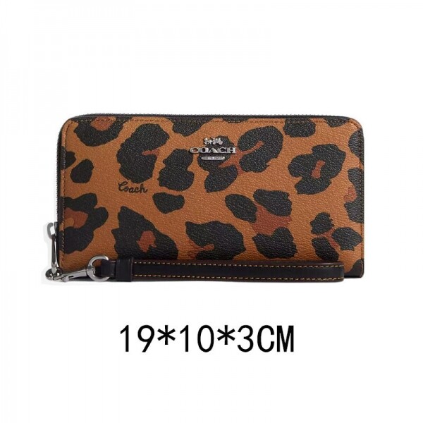 블링크,코치 장지갑 레오파드지갑 지퍼 여성 CC865 COACH