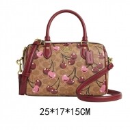 코치 로완 사첼백 시그니처 캔버스 체리 프린트 CY692khaki