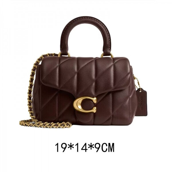 블링크,코치 태비 탑 핸들 백 위드 퀼팅 CCC12maple