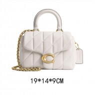 코치 태비 탑 핸들 백 위드 퀼팅 CCC12white