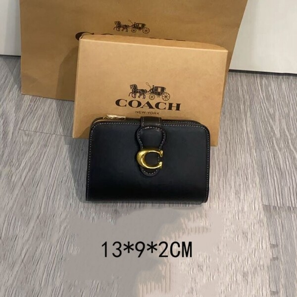 블링크,COACH Tabby Medium Wallet CA193black Brass/Black