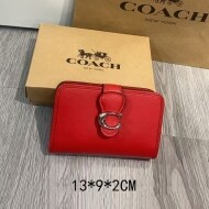 COACH Tabby Medium Wallet CA193red Brass/Black