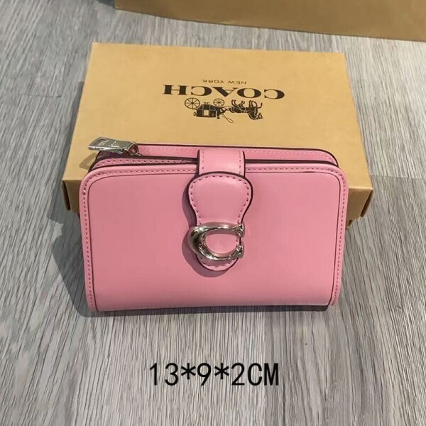 블링크,COACH Tabby Medium Wallet CA193pink Brass/Black