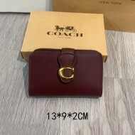 COACH Tabby Medium Wallet CA193wine-red Brass/Black