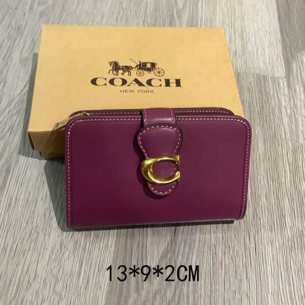 블링크,COACH Tabby Medium Wallet CA193purple Brass/Black