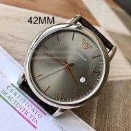EMPORIO ARMANI 엠포리오아르마니 AR1996 Luigi Grey Dial Dark Brown Leather Watch