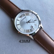 엠포리오 아르마니 Watch Renato AR2463 남성 실버×브라운