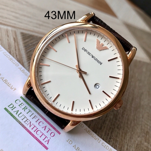 블링크,엠포리오 아르마니 알마니 AR2502 가죽 남자 패션 손목 시계