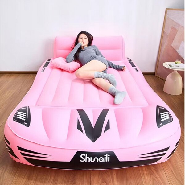 블링크,토토로 에어매트 캐릭터 침대 여행용 캠핑용 커플용 카모양공기매트 핑크