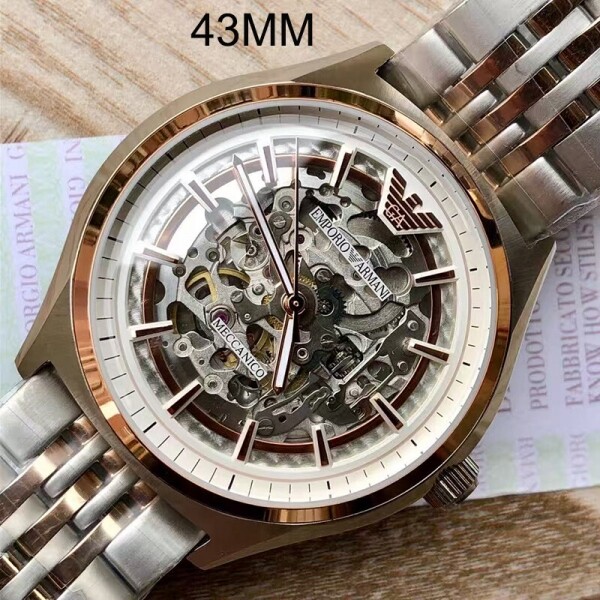 블링크,엠포리오아르마니 시계 메카니코 오토매틱 스켈레톤 메탈스트랩 AR60002