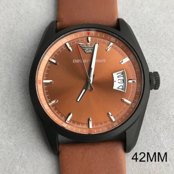 블링크,Emporio Armani 엠포리오 아르마니 AR6080 맨즈 Tazio 매트 코냑 레져 스트랩 워치