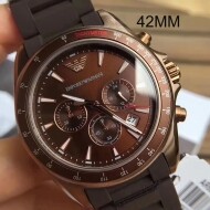 Emporio Armani 엠포리오 알마니 맨즈 디알 크로노그래프 메탈 시계 AR6099