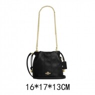 COACH  코치 CDB69-IMBLK 페이 미니 드로우스트링 백 퀼팅 백