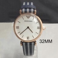 엠포리오아르마니 EMPORIO ARMANI AR11224 Blue Striped Leather Watch