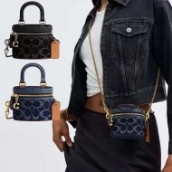 코치 트레일 크로스바디 12 시그니처 데님 CT097