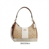 코치 스트라이프 캔버스 시그니처 제이미 카메라 크로스백 CT257