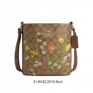 COACH 코치 소피 버킷백 시그니처 캔버스 플로럴 프린트 CR155