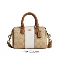 코치 CR243 여자 가방 Mini Rowan Stripe 사첼 토트 크로스백