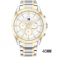 Tommy Hilfiger 여성 스테인레스 스틸 케이스 팔찌 시계 투톤 투톤 1782555