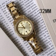 Armani 엠포리오 아르마니 남성용 크로노그래프 블랙 가죽 밴드 시계 AR11607 32mm