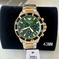 Armani Emporio 남성용 World Explorer 태양열 크로노그래프 투톤 스테인리스 스틸 시계 모델: AR11695