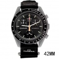 스와치 x 오메가 바이오세라믹 문 미션 투 문샤인 골드 SO33M102