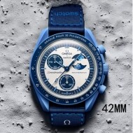 스와치 스와치x콜라보 바이오세라믹 문스와치 미션 투 더 슈퍼 블루 문페이즈 SO33N700