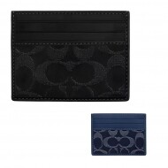 코치 슬림 ID 레더 데님 카드 케이스 CY907