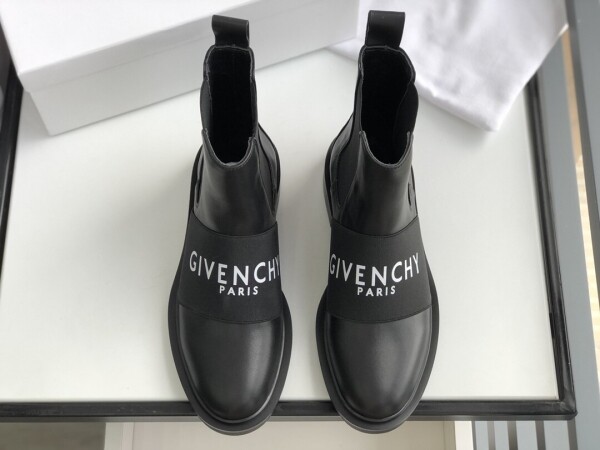 위핑,지방시 소가죽 부츠 우먼 미들부츠 블랙 신발 GIVENCHY