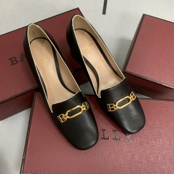 위핑,발리 양가죽 여성 단화 블랙 브라운 Bally