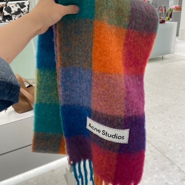 위핑,아크네스튜디오 아크네 스튜디오 모헤어 체크 스카프 FN-UX-SCAR000115