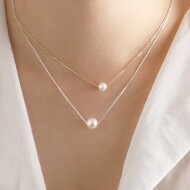 스와로브스키 진주 925실버 은 목걸이